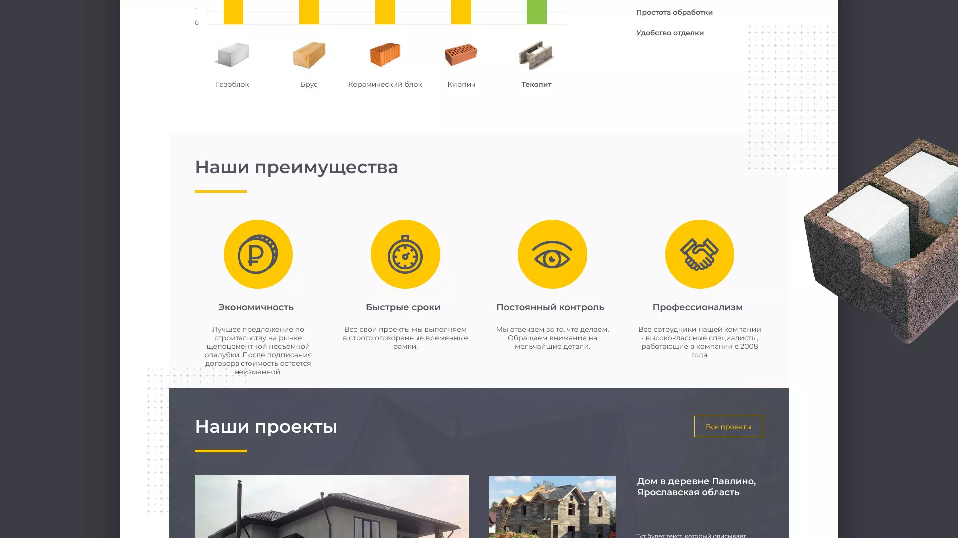 Создание сайта для строительной компании «ЭКОДОМ» в Аргуне