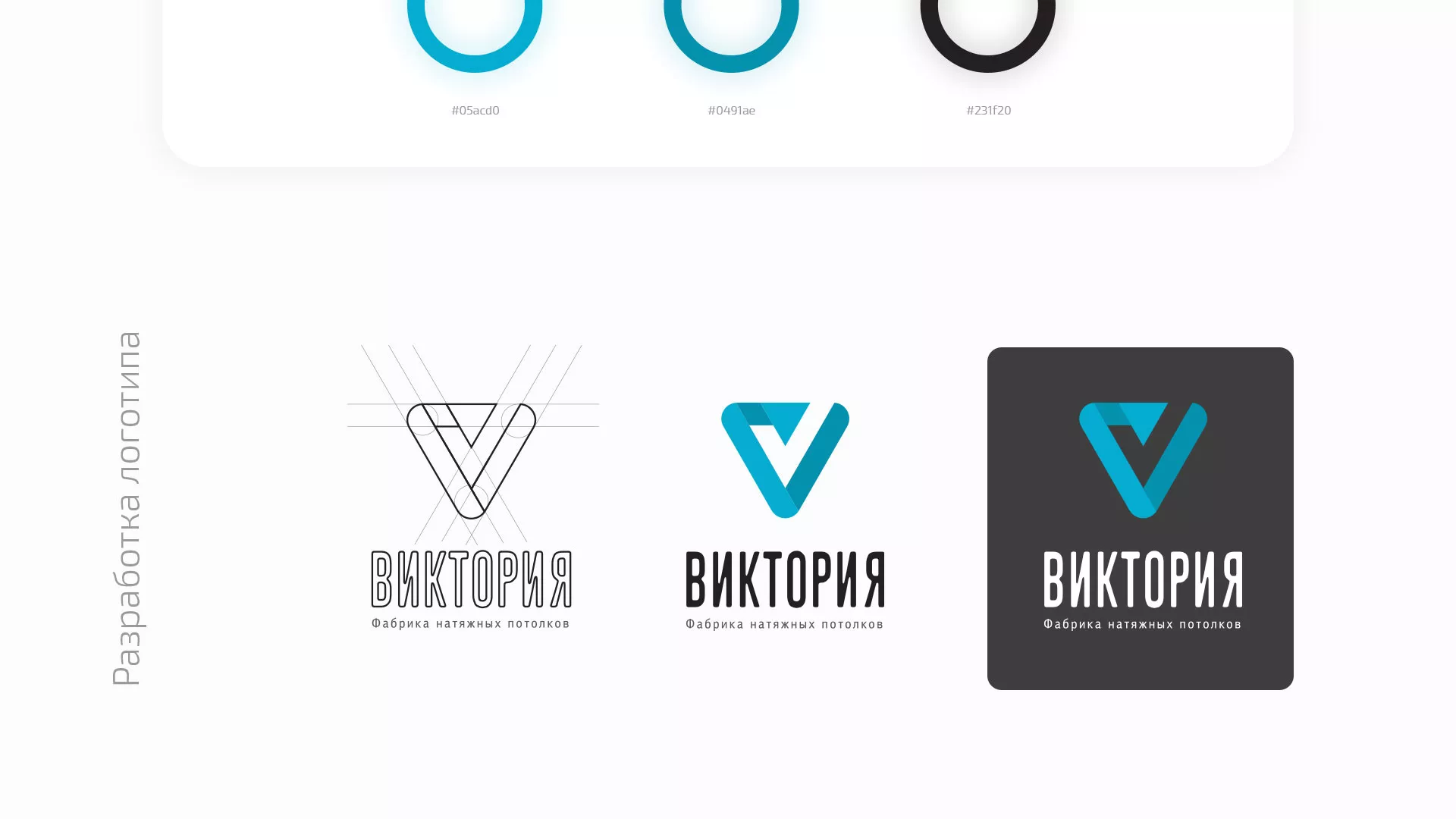 Разработка фирменного стиля компании по продаже и установке натяжных потолков в Аргуне