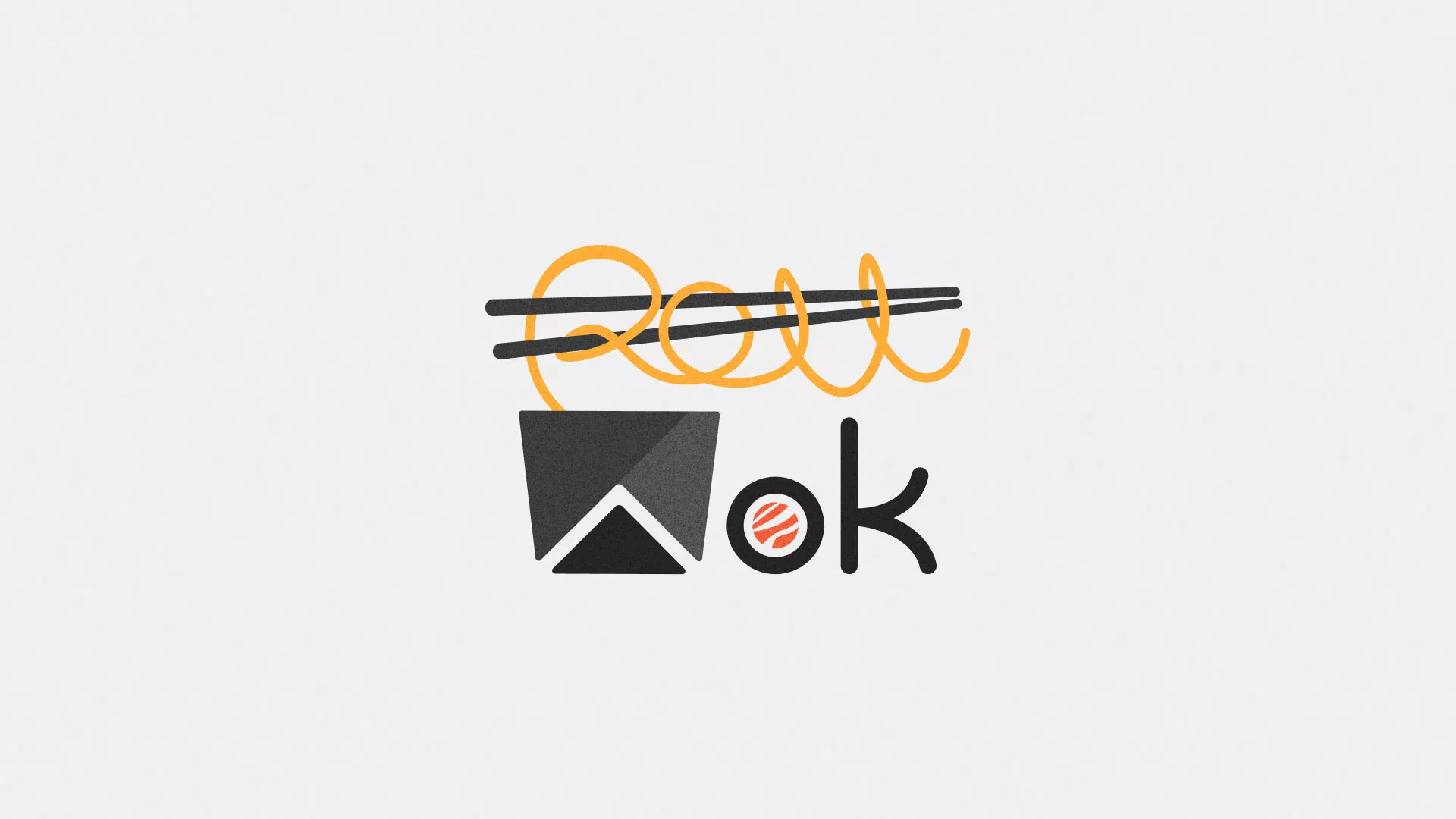 Разработка логотипа суши-бара «Roll Wok Club» в Аргуне